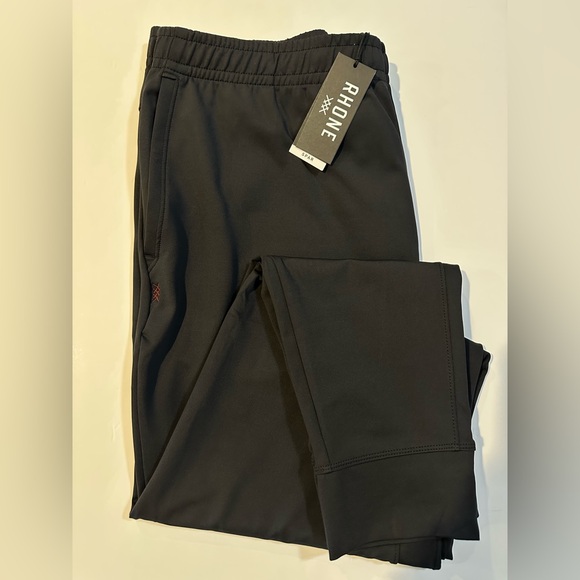 Rhone Mens Spar Jogger Black Athletic Pants Athleisure Stretch Sweatpants Sz 2XL